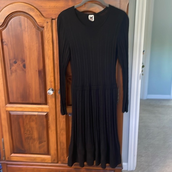 M Missoni Black Textured Knit Fit and Flare Dress - Picture 1 of 13